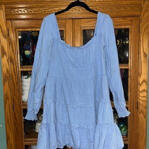 Altar'd State Light Blue Long Sleeve Dress